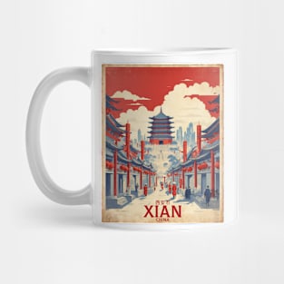 Xi'an China Vintage Travel Retro Tourism Mug